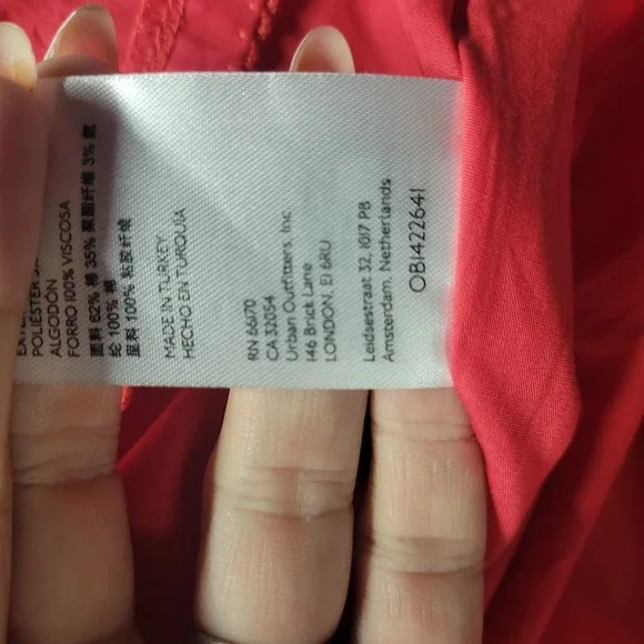 Anthropologie Maeve Puff-Sleeved Sweetheart Mini Dress Size Medium Red NEW - Picture 10 of 13